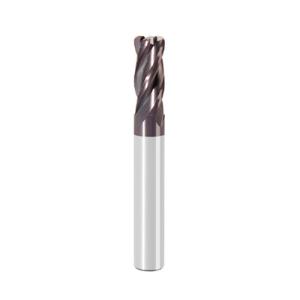 8mm HRC60 4 Flutes Radius End Mill Cutter For Metal AITiN Coated