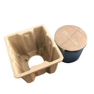 Best Brown Paper Pulp Moulded Trays Compostable Corrugated Cardboard Trays wholesale