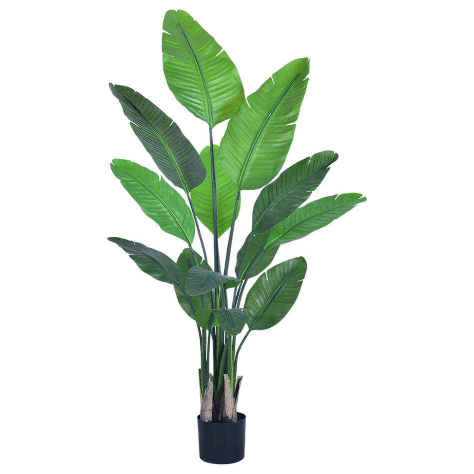 Wholesale Artificial Plants Palm Tree & Birds of Paradise - Model K Traveler's Palm 5.2ft-8.2ft | Haihong Factory Direct | Large Tropical Artificial