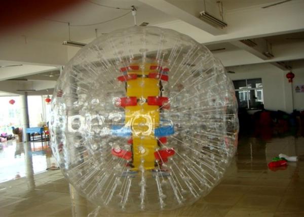 Cheap Adult 0.9 mm PVC Transparent Unti-coldness Water Zorbing Ball For Amusement Park for sale