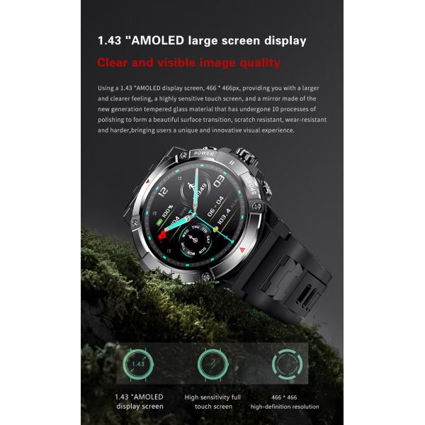 NX8 PRO SmartWatch Compass BT Calling Amoled Display Smartwatch Multiple Exercise Modes
