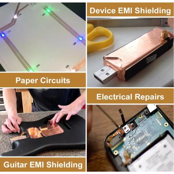 0.1mm Conductive Adhesive Copper Tape Electric Barrier Foil Shielding