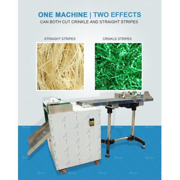 Customized Voltage Crinkle Paper Shredder for Gift Box Package Manufacturing Line