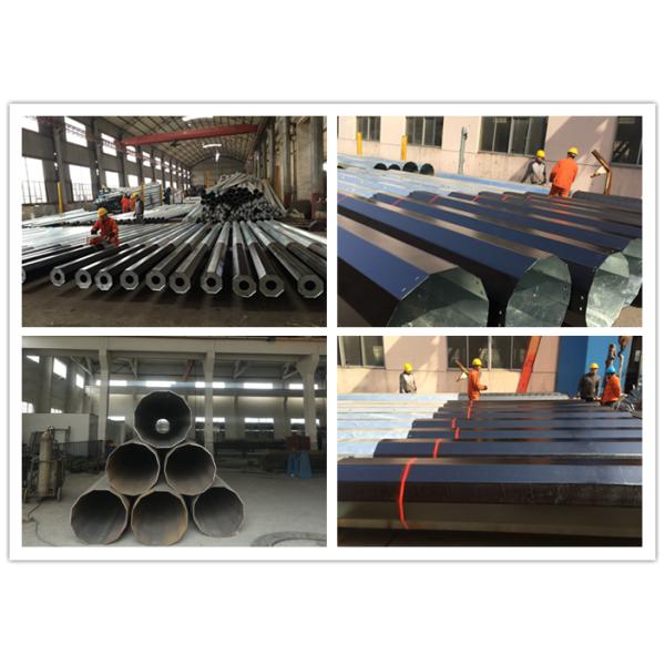 Steel Tubular Generation Transmission Line Poles Tensile Strength 470 Mpa - 630 Mpa
