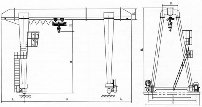 Durable Frame Single Girder Gantry Crane Mini Mobile 1 Ton 2 Ton 3 Ton