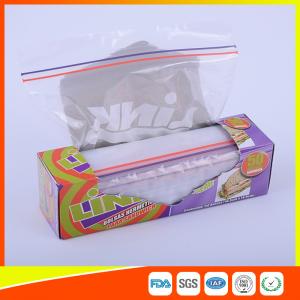 Best Food Grade LDPE Double Zipper Plastic Zip Lock Bags For Food , Eco Friendly Sandwich Bags wholesale