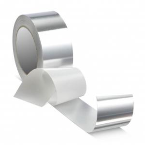 Best 18N/25mm Adhesion To Steel 50m Length Aluminum Foil Duct Tape Strong Holding Power wholesale
