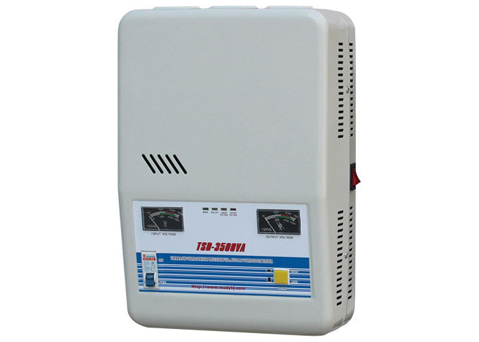 Power Supply Automatic Servo Voltage Stabilizer , Adjustable Wall Type 3500VA Stabilizer