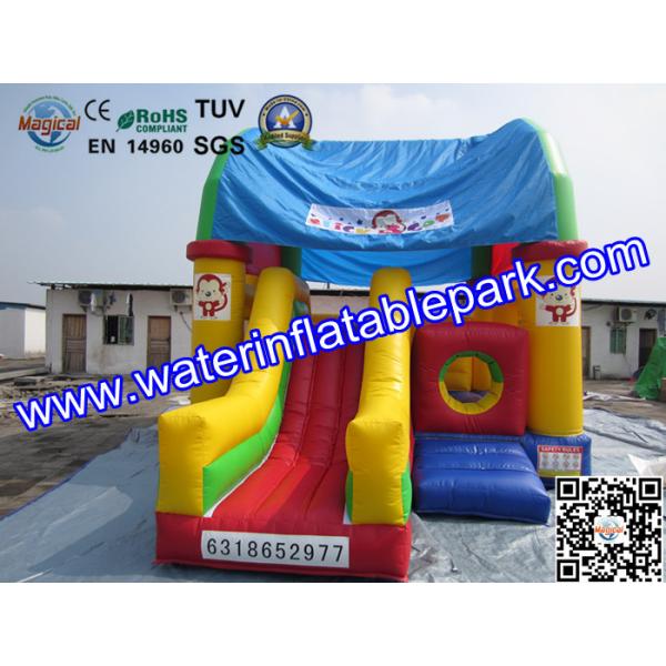 CE Certificated Inflatable Bouncy Castle , Kids Inflatable Bouncer With Slide