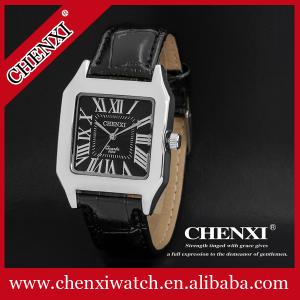 China L052ST10 Square Dial Tank Shape Wristwatches Unisex Men's Roman Number Watches Ladies Leather Watches for Lady on sale