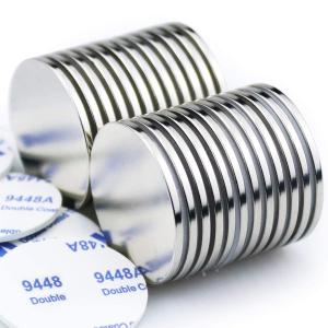 Round Disc Magnet Made with Permanent NiCuNi Coating on 3M Self Adhesive Magnetic Sheet