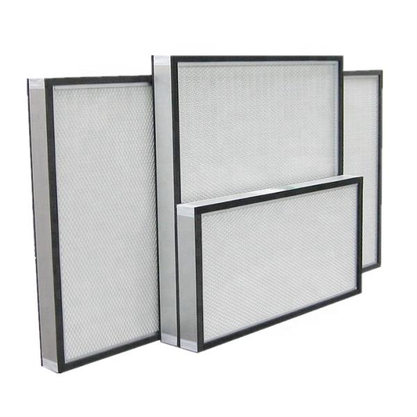 Pharmaceuticals 0.3um Mini Pleat HEPA Filter Flange Type Aluminum Frame