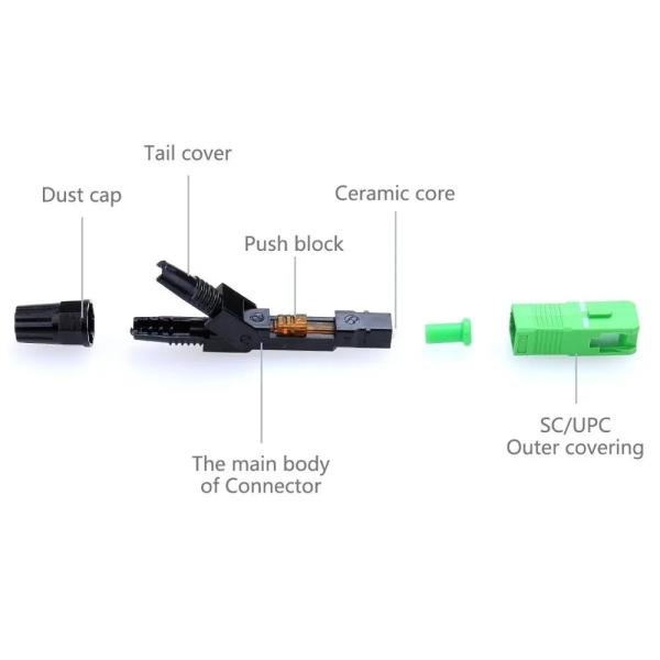 FTTX FTTH Fast Connector SC UPC Mechanical Splice Connector For Drop Cable