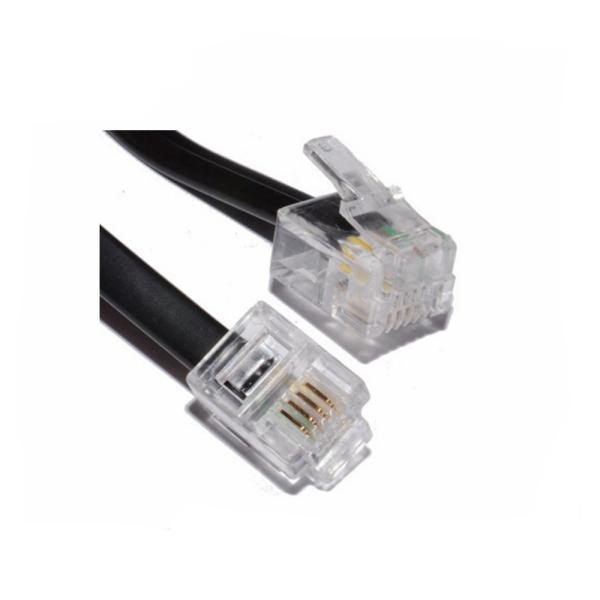 Cheap RJ11 RJ12 Spiral Telephone Cable 6ft 24AWG 350MHz Shielded for sale