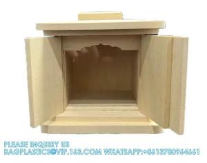 Japanese Funeral Cremation Sarira Wood Vessel Sarira Wood Container Funeral Supplies With Openable Window