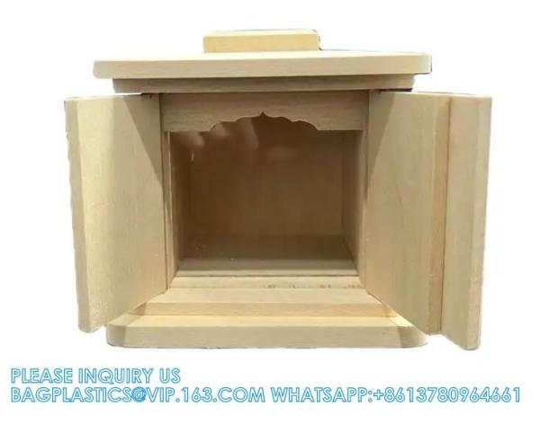 Cheap Japanese Funeral Cremation Sarira Wood Vessel Sarira Wood Container Funeral Supplies With Openable Window for sale