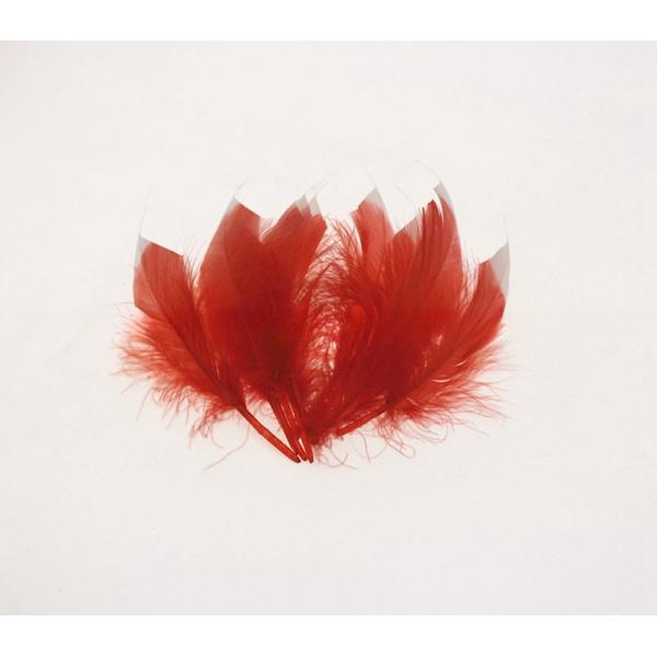 Handmade Two Tone Stripped Goose Carnival Feathers For Personalized Crafts