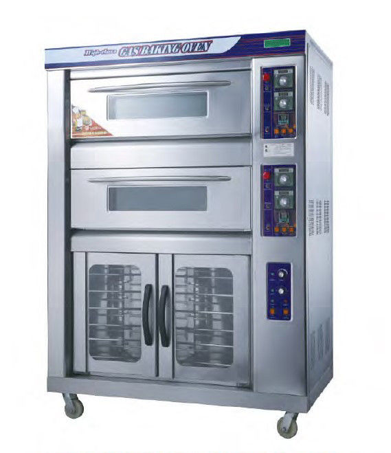 High Temperature Industrial Baking Oven Combination Two Deck Stainless Steel 430