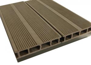 China Walnut Color WPC Composite Decking / Recyclable Walkways Deck For Garden on sale