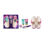 China 5pcs Luxury Bubble Bath Sets With Foot Scrub, Foot Lotion, Bath Bomb, Pumice Brush, Slippers for sale