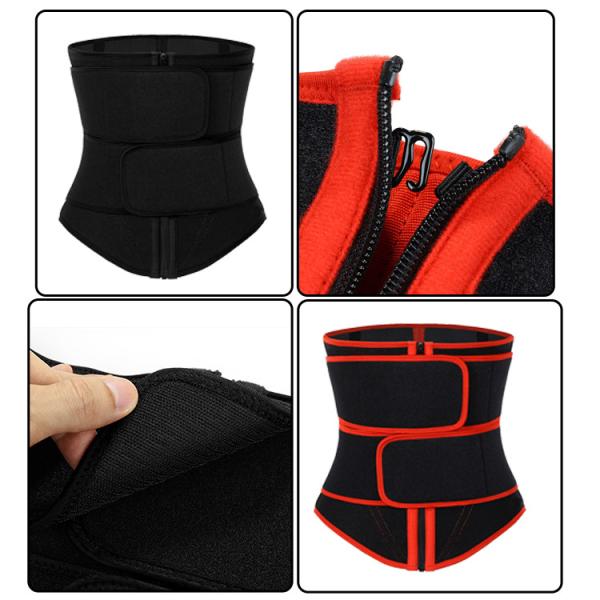 Neoprene Bodyshaper HEXIN Zipper Design 2020 Embossing Tummy Slimming Waist Trainer