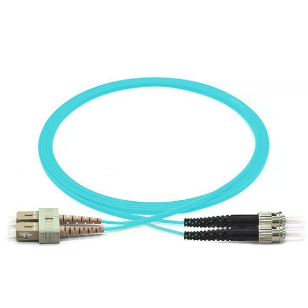 SC ST OM3 Duplex Fiber Optic Patch Cord Multimode , FTTX Fiber Optic Jumper
