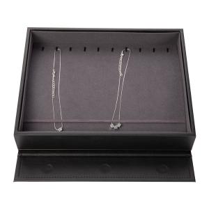 Best Pendants Leather Jewelry Tray , Custom Logo Necklace Display Box With Window wholesale