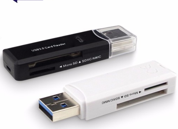 Black Micro SD TF Card Reader , External Installation Usb 3.0 Sd Card Reader