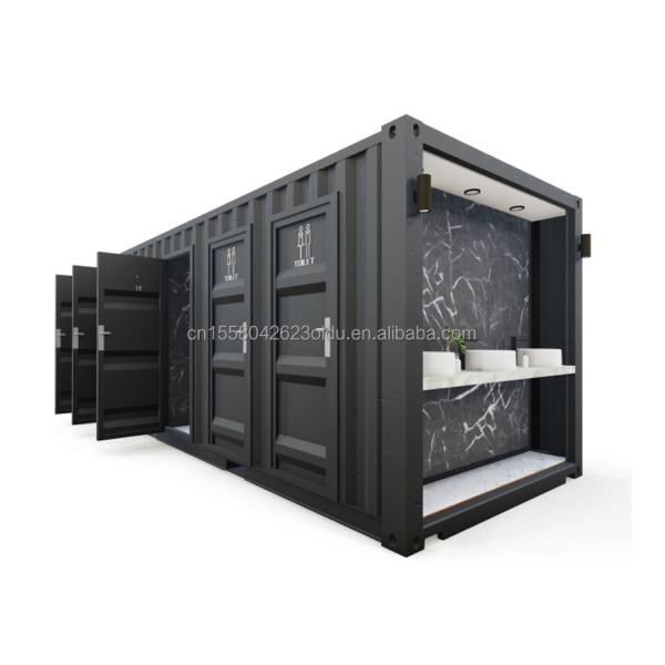 Steel Public Restrooms Flat Pack Customized Modern Design Prefab Container House for Hotel Application Customized Color