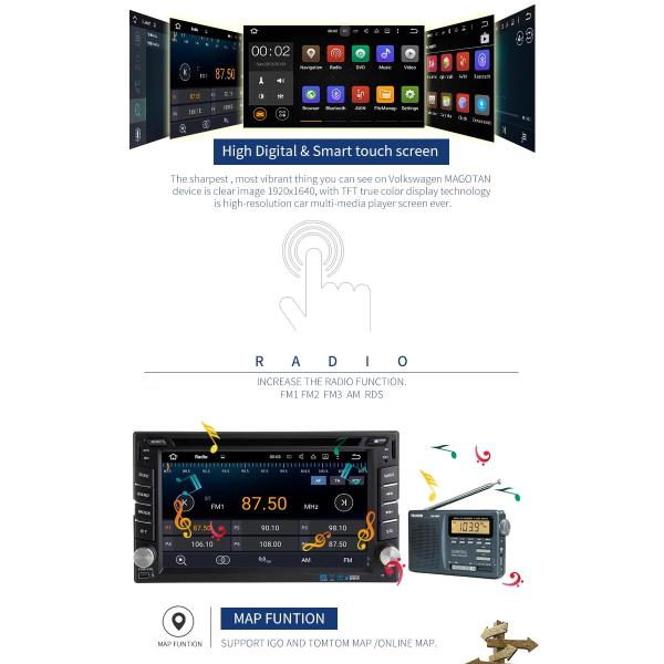 Android 7.1 Universal Car DVD Player GPS Navigation With Canbus SWC USB