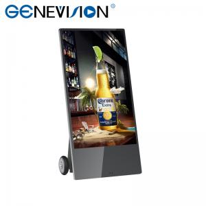 China Wireless Battery Powered Outdoor Advertising Display With Portable Wheels on sale
