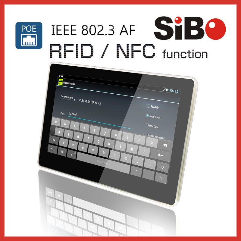 POE RS232 RS485 GPIO ARDUINO NANO Android 7'' WIFI Tablet PC For Security Control