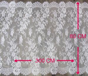 White Decorative Eyelash Lace Trim with 80cm Width CY-HB0460