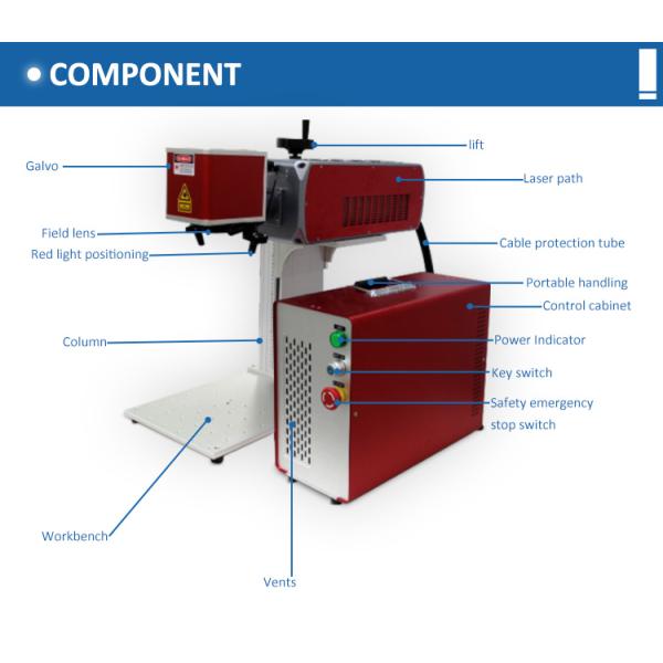 20W 30W 50W CO2 Desktop Laser Marking Machine for Wood, Leather, and Non-metallic Materials.