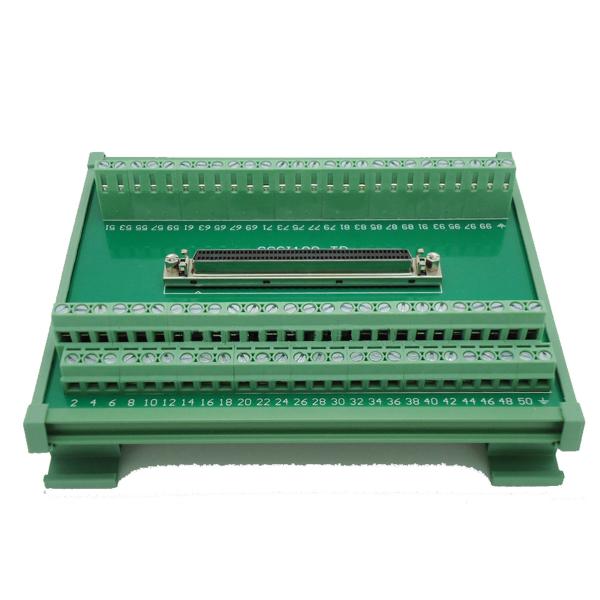 Cheap SCSI 100 Pin Connector DIN Rail Mounting Type Terminal Blocks Module for sale