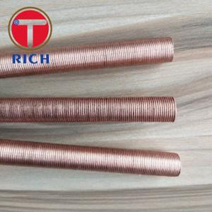 China Seamless Low Finned C11000 2mm Copper Coated Steel Tube on sale