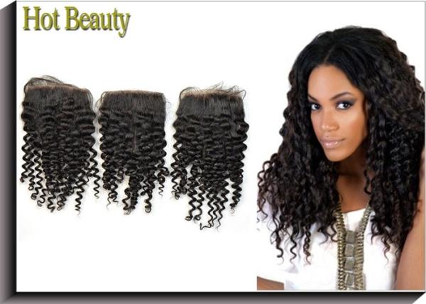 Cheap Deep Curly Double Drawn Human Hair For Wedding Gifts / Double Drawn Weave Hair Extensions for sale