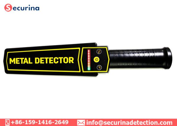 Cheap Black Color Hand Held Metal Detectors Scanner Intelligent LED Light Bar Alarm for sale
