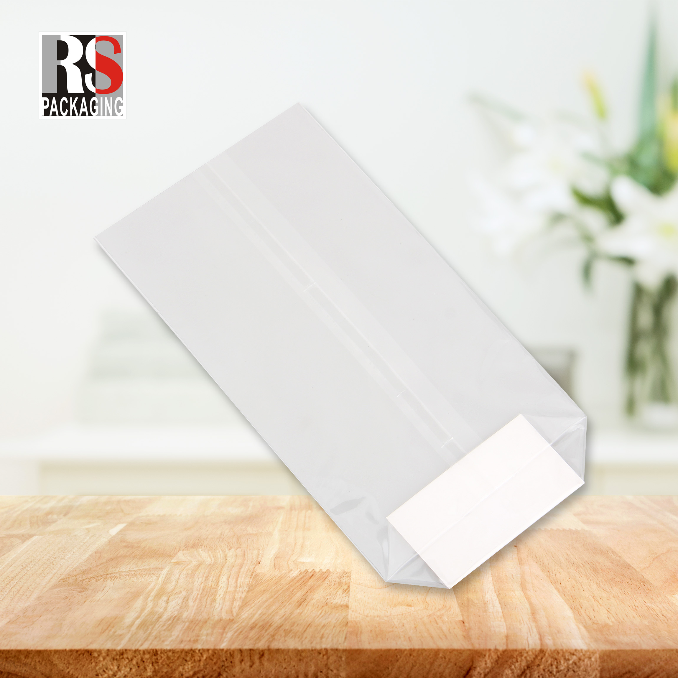 Bread Crossed Square Bottom PP Bags Plastic OPP Food Packaging Bopp Block Bottom Bags For Cake