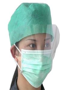 Disposable Antiviral Hygiene Mask With Transparent Shield Chemical Resistant