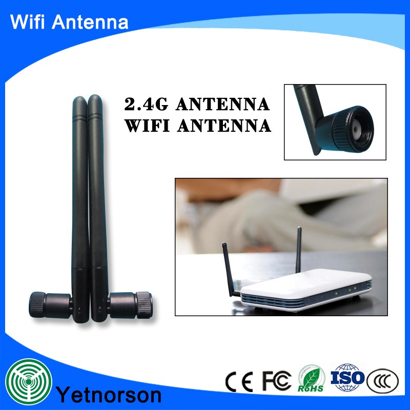Long Range 2.4G Omni WiFi Antenna 3DBI 2km WiFi Range SMA Male for Wireless Connection