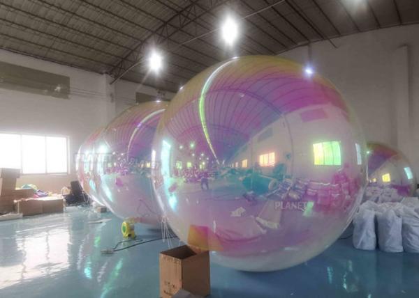 Colorful 2.0m PVC Inflatable Reflective Ball Christmas Mirror Sphere