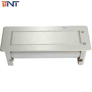 Brushed aluminum usb charger flush mount conference table socket box