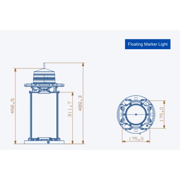 IP68 Rating Solar Marine Lanterns Solar Powered AIS AtoN Light For Buoy & Beacon