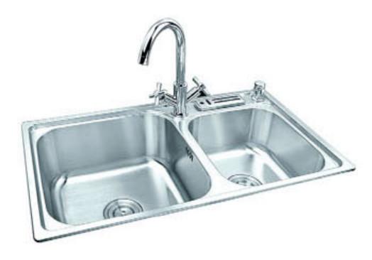 Cheap Rectangular Stainless Steel Double Sink With Drainer Simple Installation for sale