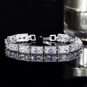 China Women's Zircon rhinestone Bracelet high quality classic geometric nail design can open fashion accessories on sale