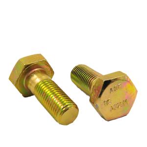 China Yellow Zinc Trivalent Chromium C1045 A325 Structural Hex Bolt Cold Forged on sale