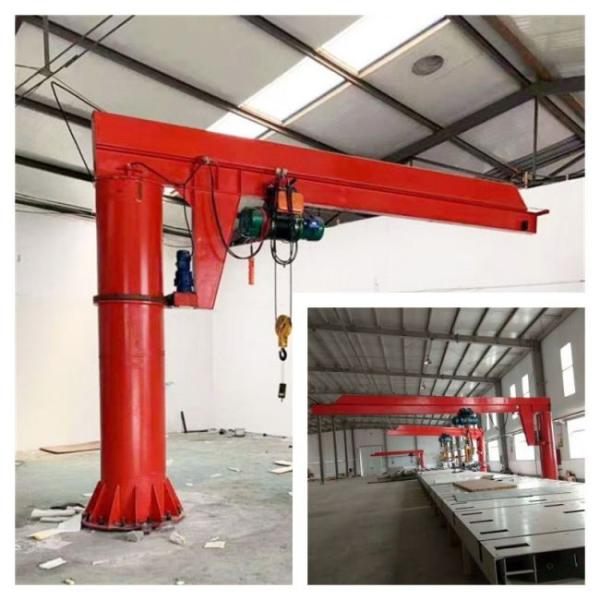 5T Cantilever Crane Column Type Jib Hoist Crane 180-360 Degree Slewing Rotation
