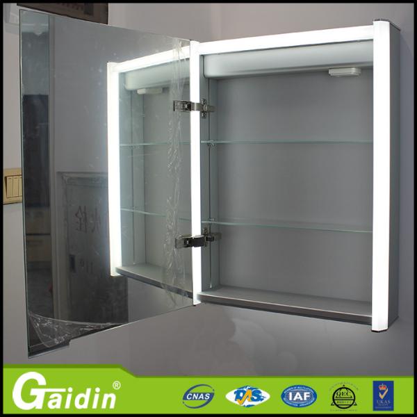 Cheap wall mounted led makeup bathroom cupboards with mirrors for sale