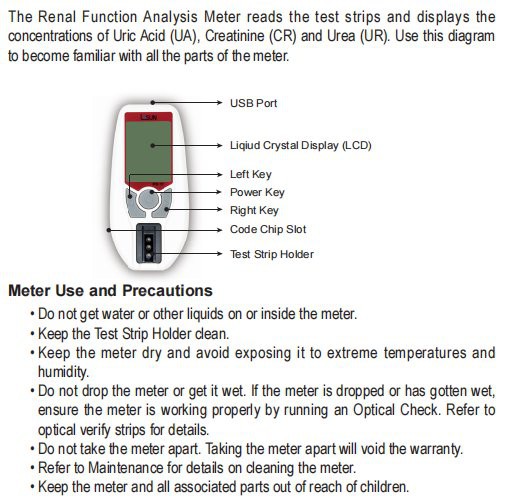 Handheld Renal Function Analyais Meter